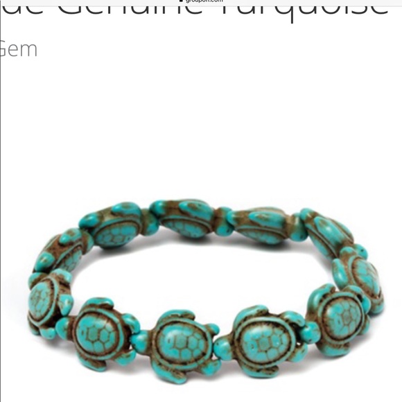Jewelry - Torquoise turtle bracelet 8”